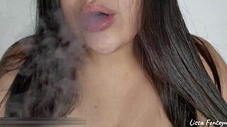 Beautifull big tit for me to cum on whil I smoke