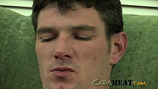 Cum meat pierced nipples gay dude wanks his cock for daddy!