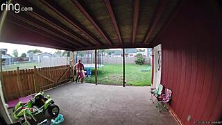 Wife Sucks and Fucks on Back Porch in Broad Daylight