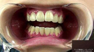 Teeth Fetish Play With Wet Tongue