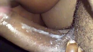 Big booty ebony hooker handles monster cock roughly.