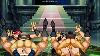 Kim Dong Hwan and Terry battle Moondragon and Vampirella