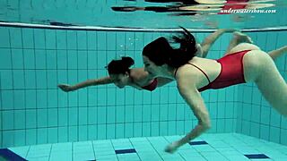 Markova and Zlata dominate with fierce lesbian action underwater