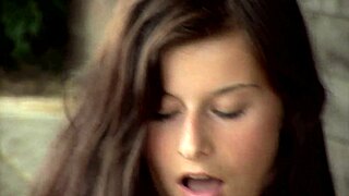 I watch Megan Cox masturbate outdoors, getting hot in the hay