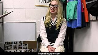 Kallie Taylor the hottie thief gets nailed in the back office by Billy Boston! 😏