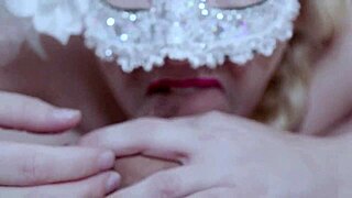 Teen gives sloppy blowjob to monster cock and swallows huge load