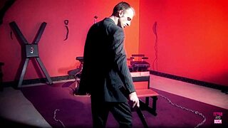 Hot Brunette Slave Spanked and Fucked Missionary by Master