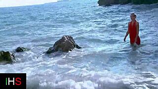 Wow! Beautiful Brunette Gets Fucked and Licked at Seaside!