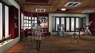 fo4 fetish mistress dominates in latex bdsm fashion with brunette anime style