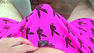 I try on my new pink panties for the neighbors