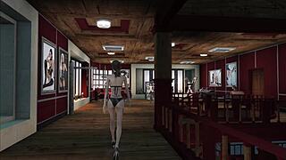 fo4 fetish mistress dominates in latex bdsm fashion with brunette anime style