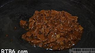 lovely lass gets facial after hardcore cunt drilling