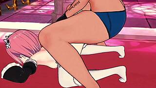 Ram gets doggy style in a church in Re:Zero anime