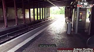 Cute Skinny German Teen Feels Excited During Outdoor POV Sex Pickup