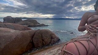 Do you want to see shibari in public with small tits exposed?