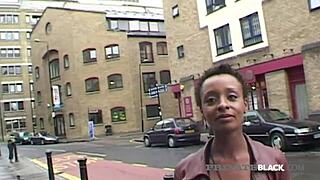 Ebony girl Lala fucks two men