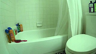 Angel and her lover in the shower.