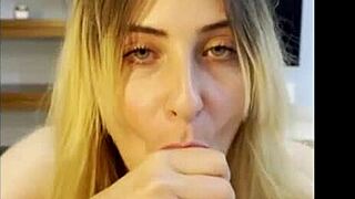 Petite Blonde Whore Gives Intense POV Blowjob To Lucky Stepfather