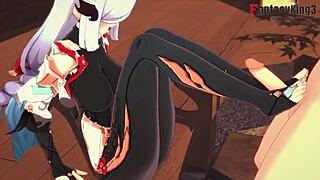 Sexy Shenhe Foot Fetish In Genshin Impact Game