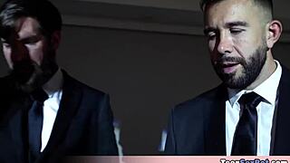 Man in black fucks two sluts!