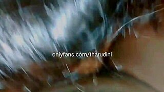 Petite stepsister gives handjob to stepbrother's big cock in school pov