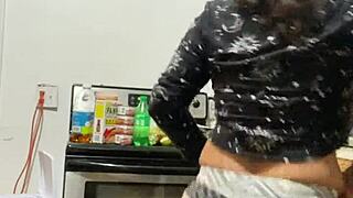 Anna Maria's Sexy Latina Curves in Black Workout Gear