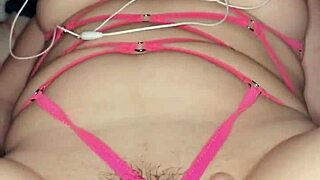 My Wife In New Costume And Ball Gag: Masked Housewife Masturbates