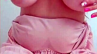 Young Student Shows Big Tits In Pink Dress