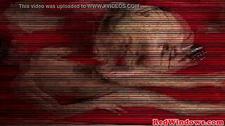 Real dutch hooker getting rimmed close up.