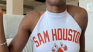 Fit Black College Freak Takes Double Penetration!