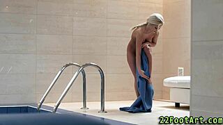 Fetish babes get feet jizzed with cumshot.