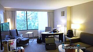 Two blondes take on two big black cocks in hotel