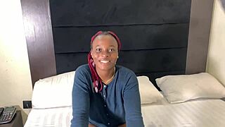 This casting interview with pretty Ebony Joy is so sexy