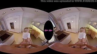 Tantalizing Blonde Teen 18+ Smashed Hard in Kitchen VR Scene