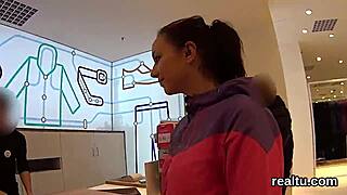 flawless czech teen 18+ teased at supermarket, drilled pov