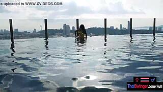 Amateur asian milf with huge tits fucks boyfriend on camera.