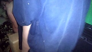 Latina in thong torn aside and fucked on kitchen couch