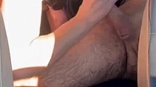 I shake my ass on his cock while sucking and deepthroating until orgasm hits