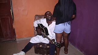 Guitar player seduced me into wild doggystyle with big black cock.