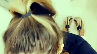 Sexy Shemale Craves Hard Cock on Her Knees for Deep Action