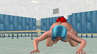 Emily And Alice Engage In Lesbian Fucking In The Cloakroom, Featuring Big Tits And Ass