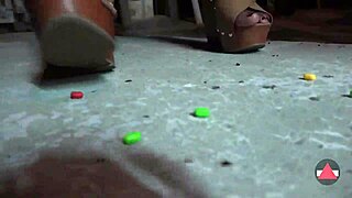 sexy girl in lingerie shows up to the shop for femdom fun