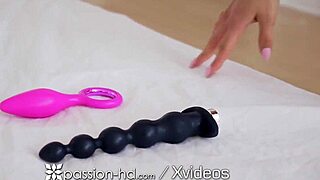 Passionate unwrapping leads to intense doggystyle with monster cock