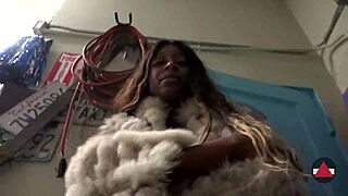 sexy girl in lingerie shows up to the shop for femdom fun