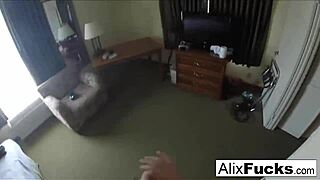 Alix spends a few hours with ryan in the hotel room.