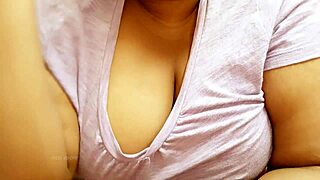 Asian sexy big boobs milf shows off her assets