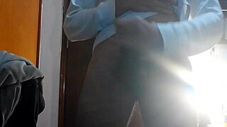 a hot handjob session with a european teen's cock