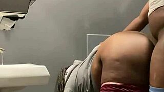 Getting intense backshots in the bar bathroom scene