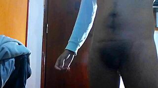 a hot handjob session with a european teen's cock