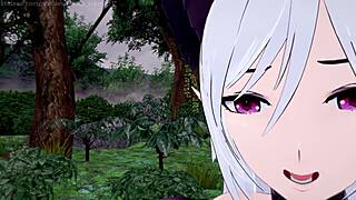 Want to see this succubus give a blowjob in hentai style with handjob action?